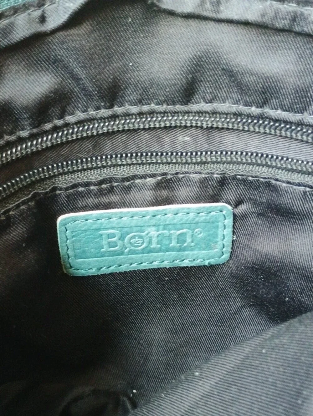 Born Teal Crossbody Leather Bag with Dual Zips - Picture 10 of 14